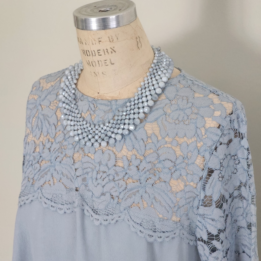 H&M Teal Lace top